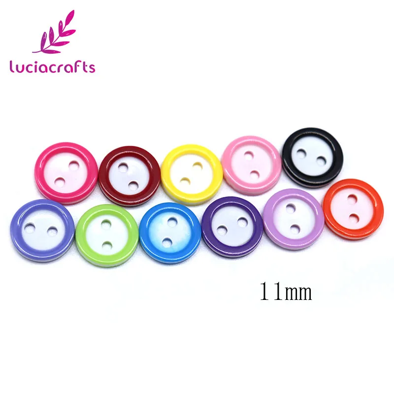 Color5 11mm 24pcs 24 шт мульти выбор стиля смешанные полимерные пуговицы для самостоятельного пошива одежды плоская задняя Кнопка Скрапбукинг аксессуары E0501 - Цвет: Color5 11mm 24pcs