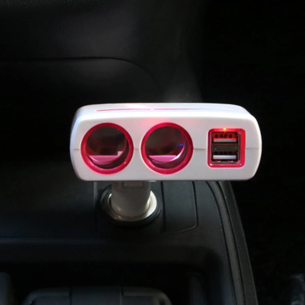 DC 12 В 3.1A двойной USB Автомобильное зарядное устройство 2 способ розетка для