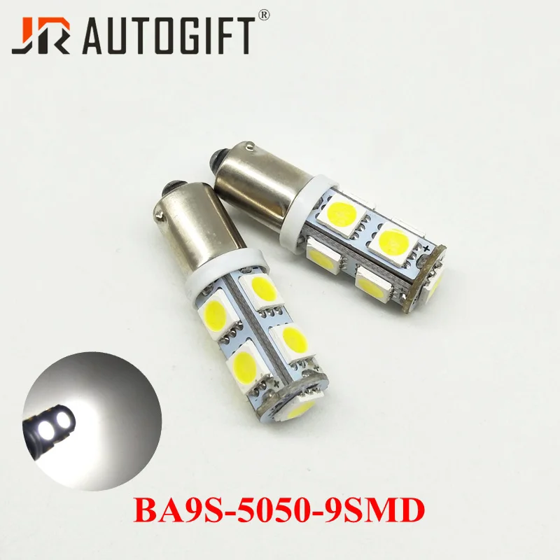 100 шт. заводская цена BA9S светодиодная лампа T4w 9Led 5050 9SMD DC12V/24V белая автомобильная