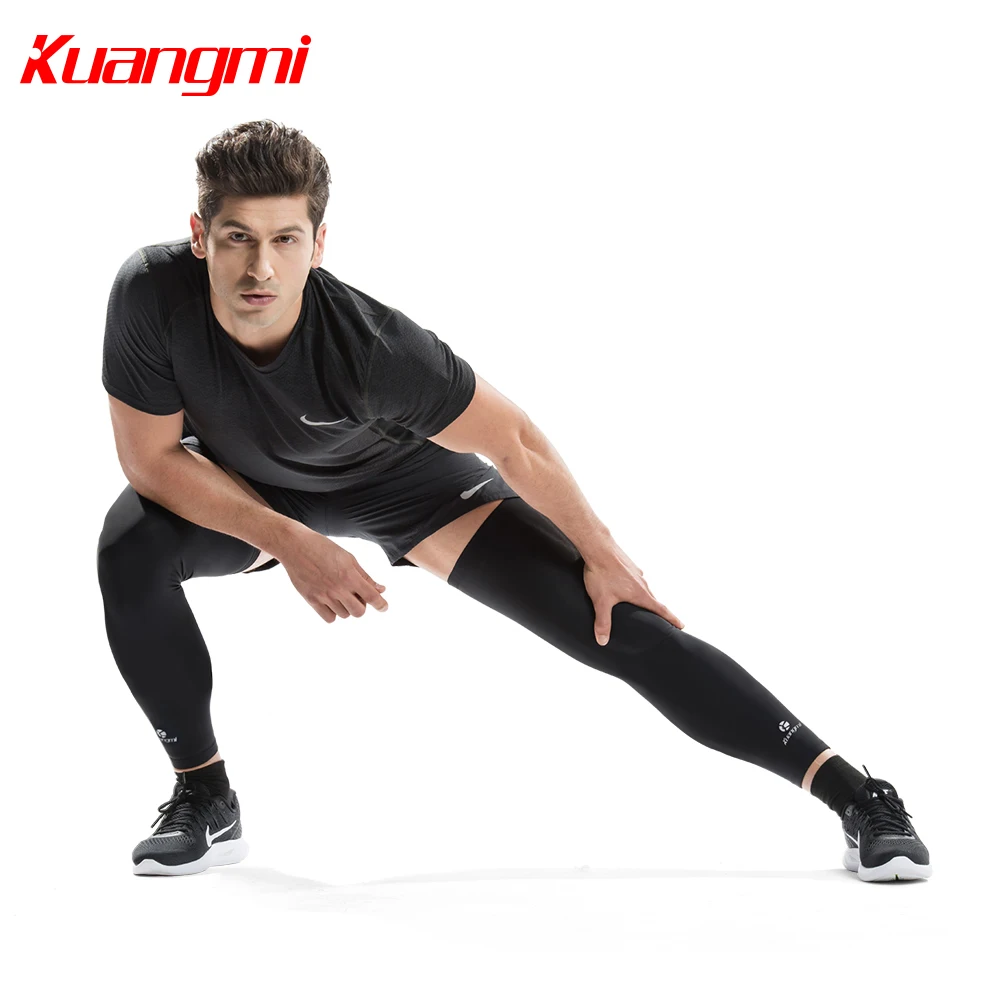 Kuangmi 2 шт. Компрессионные рукава для ног с длинными рукавами поддержка колена