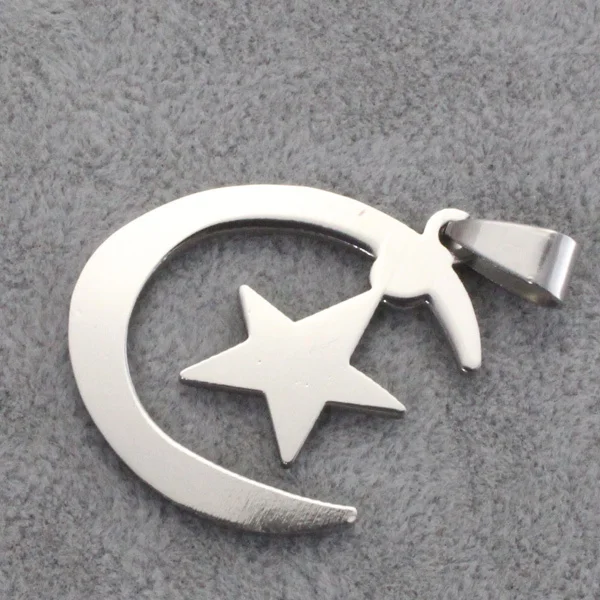 Мусульманский Исламский Аллах персидский полумесяц амулет со Звездой Кулон