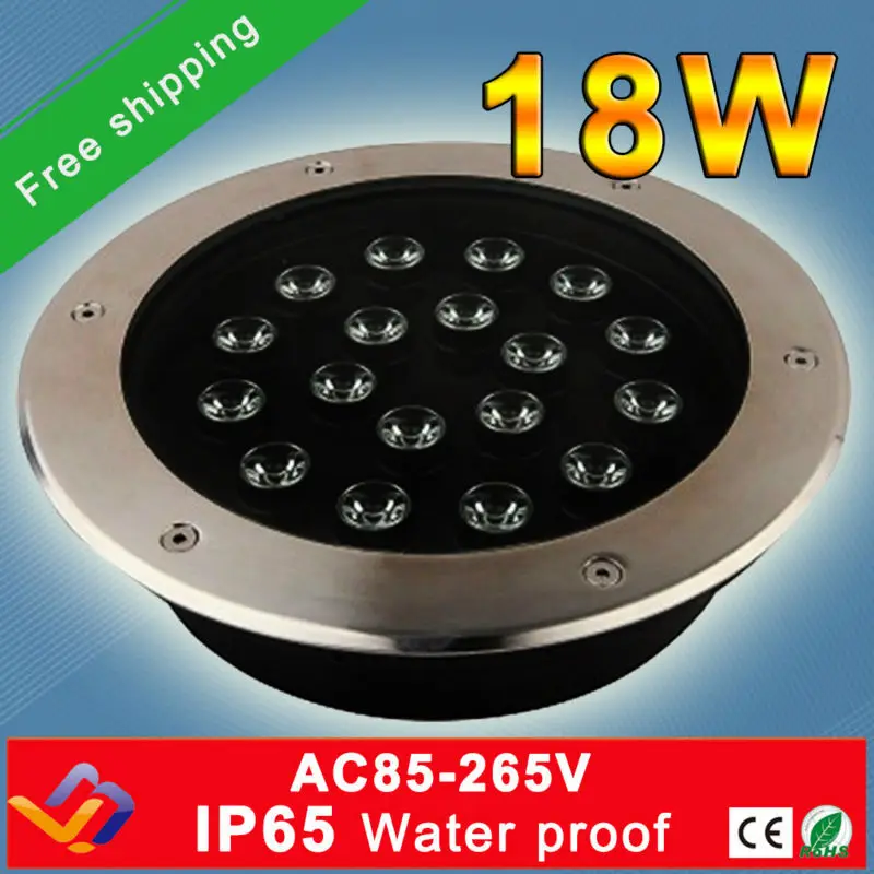 Бесплатная доставка! 5 шт./лот 18*1 Вт LED подземный свет AC85 265V/DC12V/DC24V IP65 CE &