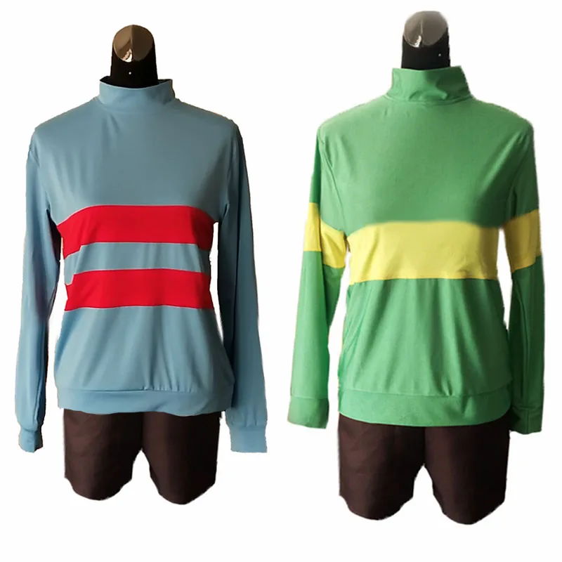 Игра Undertale Главный герой Фриск Чара Толстовка Свитер Топ Рубашка Шорты Косплей