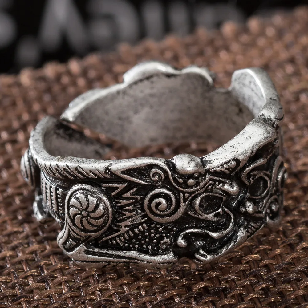 Viking Fenrir кольцо для мужчин и женщин регулируемое этническое Прямая поставка|ring man