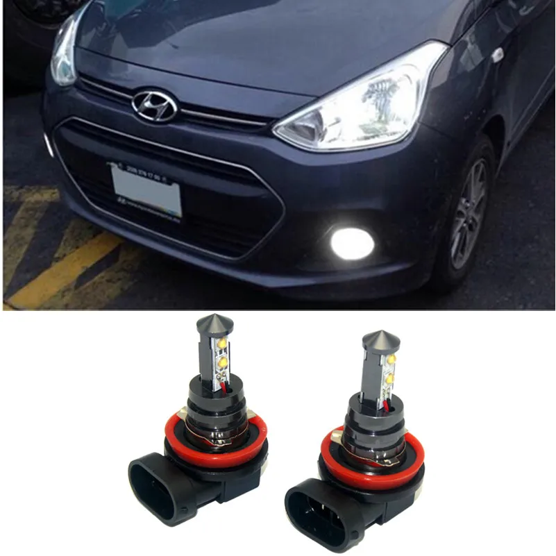 2x H11 H8 светодиодный противотуманный фонарь для Hyundai Sonata Accent Azera Elantra Veloster i10 i20 i30 i40