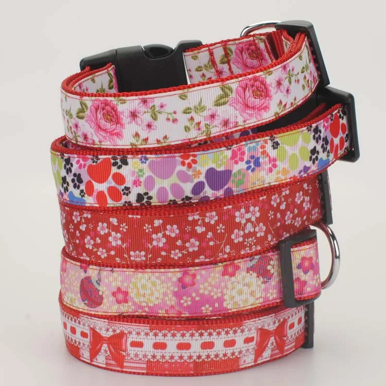 Уплотненные складные нейлоновые Ожерелья для щенков с мультяшным Розовым