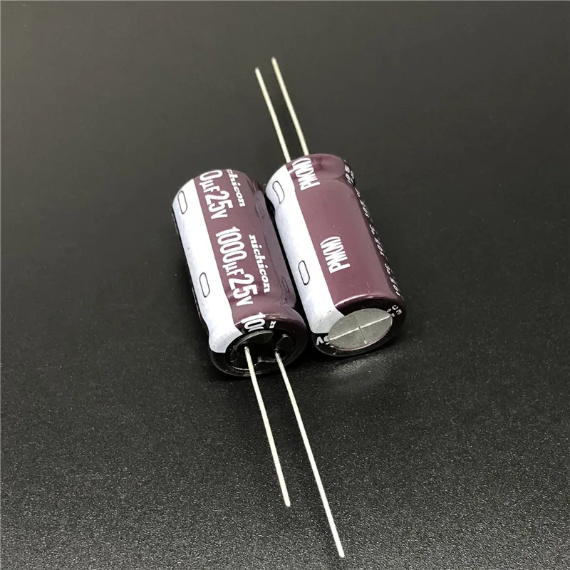 10 шт./100 шт. 1000 мкФ, алюминиевая крышка, 25В NICHICON PM серия 12,5 х 25 мм 25V1000uF низкое сопротивление Алюминий электролитический конденсатор с алюминиевой крышкой