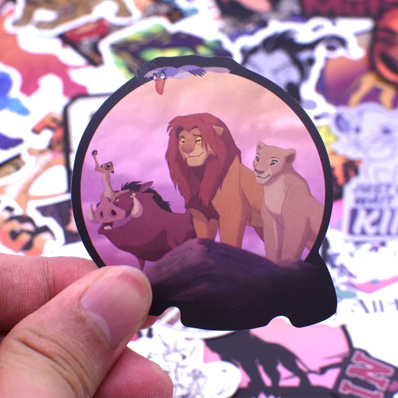 50 шт. наклейка Король Лев s Simba Тимон Пумба наклейки для животных DIY ноутбук чемодан Гитара Холодильник велосипед мотоцикл автомобиль