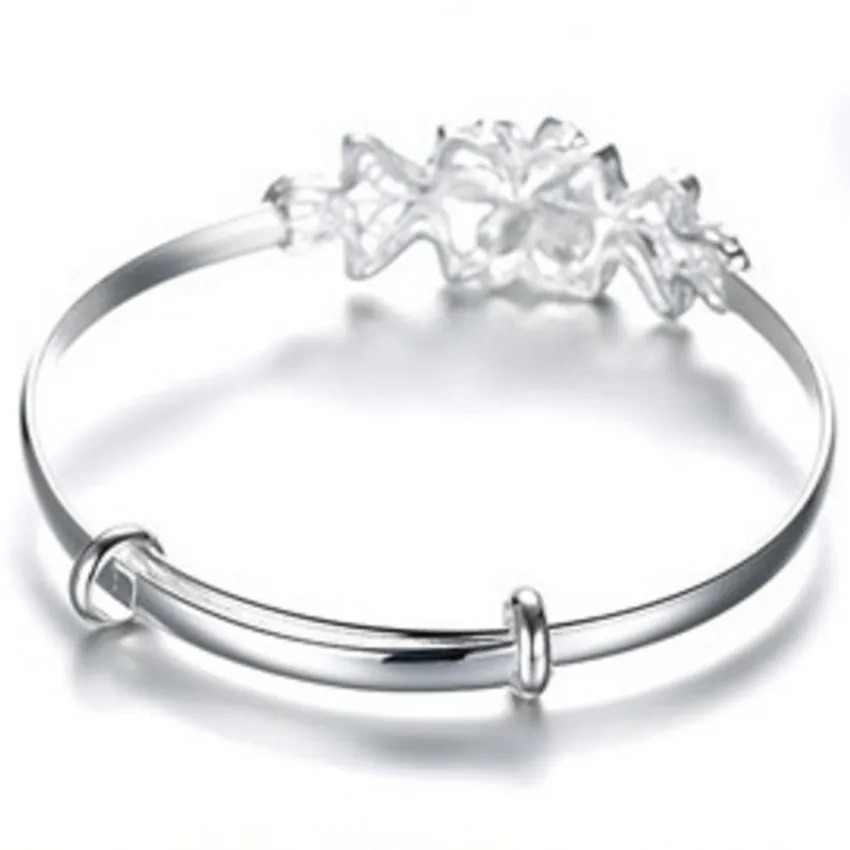 Женский браслет из серебра 925 пробы с цветочным принтом|bracelet love|love braceletopen bracelet |