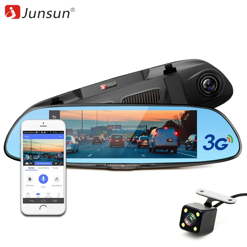 7 &quot3 г Автомобильный GPS камера DVR Bluetooth двумя объективами зеркало заднего вида