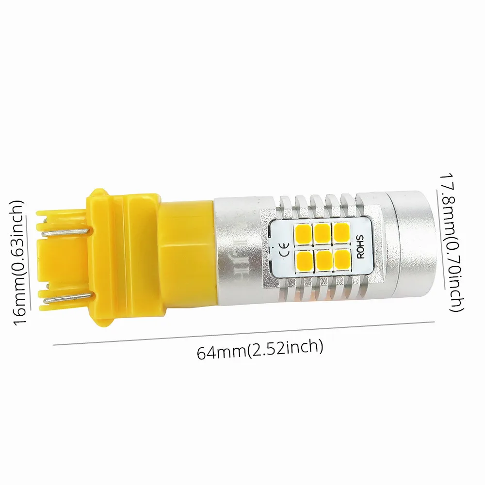 WLJH 2x3157 светодиодный сигнал поворота Авто Высокая мощность 3156 3057 T25 светильник