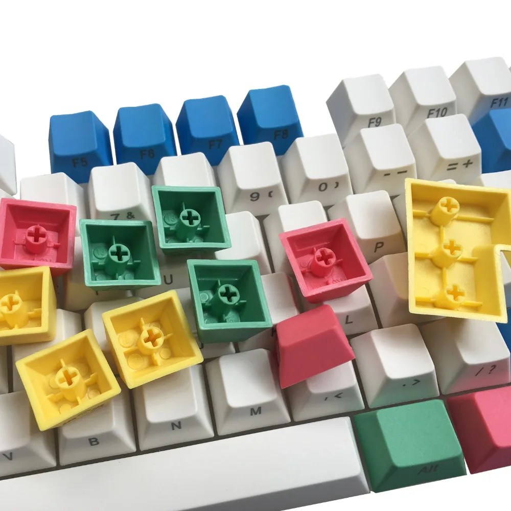 Клавишные колпачки pbt Мел Keyset ANSI/ISO боковой принт вишни MX Крышка для 60%/TKL 87/104/108