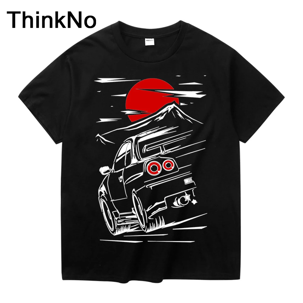 Мужская футболка Skyline Car модная ThinkNo летняя | одежда