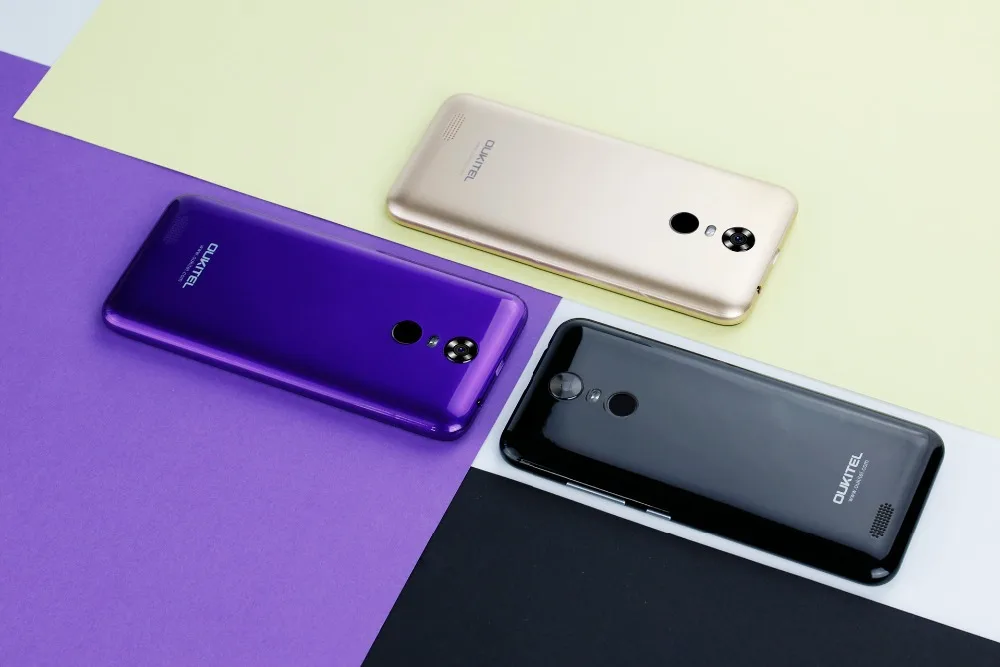 Oukitel C8 18:9 Дисплей 5." Смартфон Android 7.0 MT6580A 4 ядра 3000 мАч 2 ГБ+ 16 ГБ отпечатков пальцев 13MP мобильного телефона
