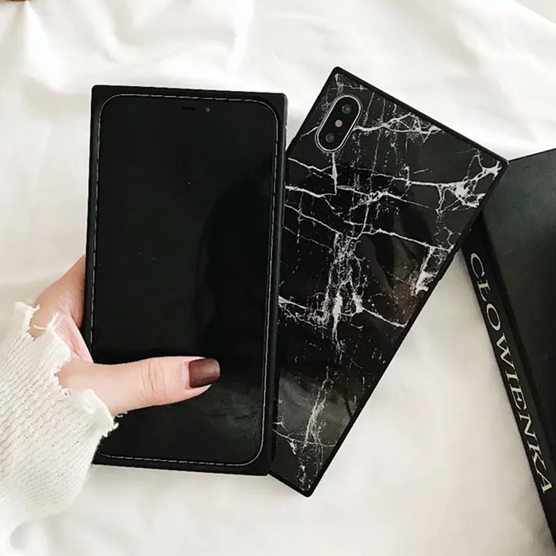 Fashion Marble Pattern Square Case For iPhone 11 Pro Max 6 6S 7 8 Plus 10 Silicone Soft Back Cover X XR XS Coque |