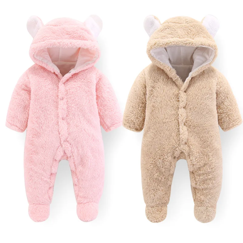 Newborn Baby 0-3 Months Girls Footies Velvet Newborns even body clothes Boys Clothes Autumn Winter Clothing | Детская одежда и