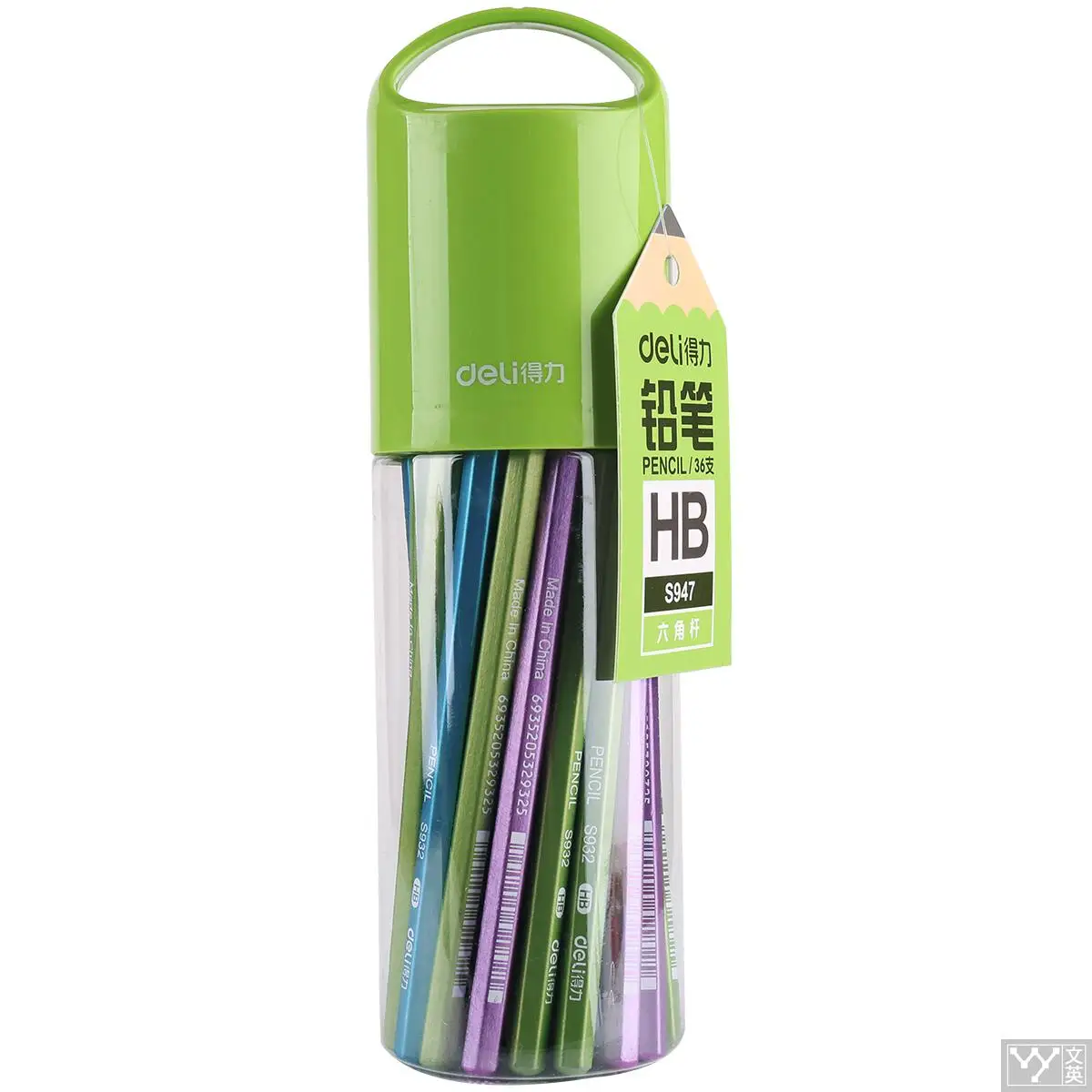 

Deli stationery Cartridge Pencil Hb/2b Three Color Pencil 36 Color Drum Angle Bar Pencils School & office supplies Papeleria