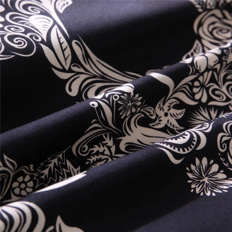 Череп с цветочным принтом комплект постельного белья наволочка пододеяльник