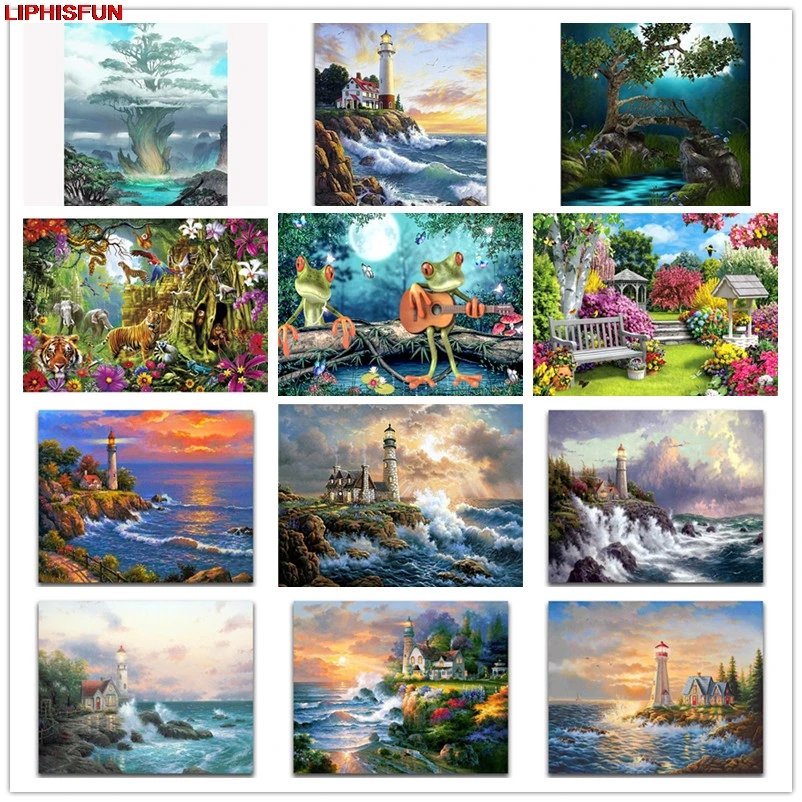 LIPHISFUN ручная вышивка крестиком Алмазная картина полная дрель домашний декор