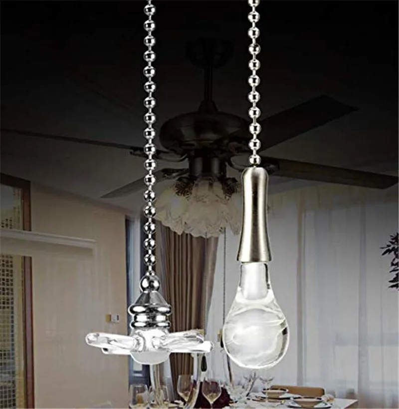 Декоративный потолочный светильник Saim металлическая цепь с подвеской из акрила 6