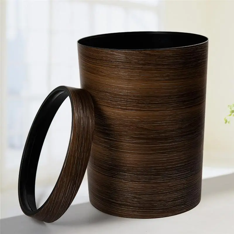 1 шт. прочный Ретро деревянный узор мусорное ведро мусорная бумага корзина ящик