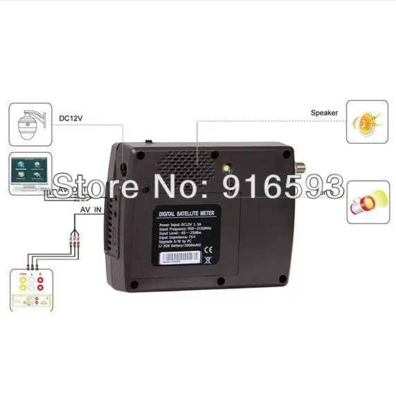 100% Оригинальный SATLINK WS 6950 Satlink 3 5 &quotTFT ЖК цифровой спутниковый сигнал|finder meter|finder