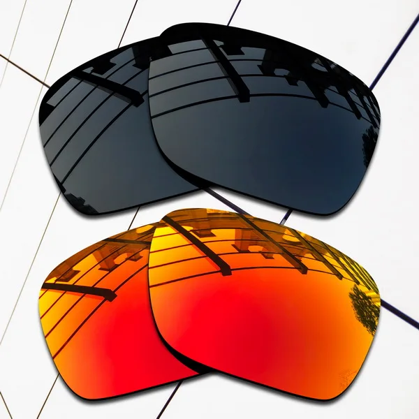 Black and Fire Red E.O.S поляризованные Сменные линзы для солнцезащитных очков Oakley Holbrook XL OO9417-различные цвета - Цвет линз: Black and Fire Red