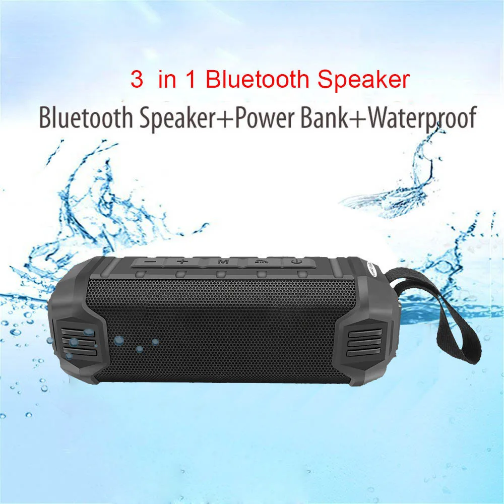 Bluetooth Колонка Newrixing IPX4 с внешним аккумулятором 5000 мАч|Портативные колонки| |