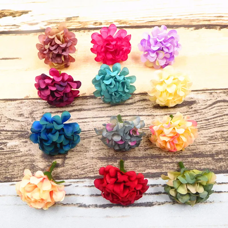 Искусственные мини цветочные головки гвоздики 10 шт. (4 см/a) украшение для дома и