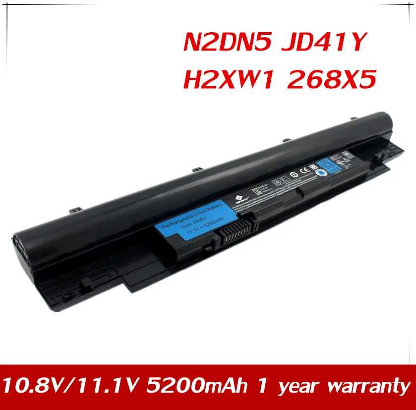 

7XINbox 10.8V/11.1V 6 Cell Battery For Dell Inspiron N311z N411z Vostro 3330 V131 V131D V131R V131R 268X5 JD41Y H2XW1 N2DN5
