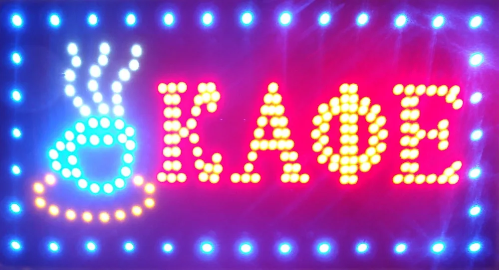 

CHENXI hot sale 10x19 Inch Semi-outdoor coffee Shop Ultra Bright flashing led display signs