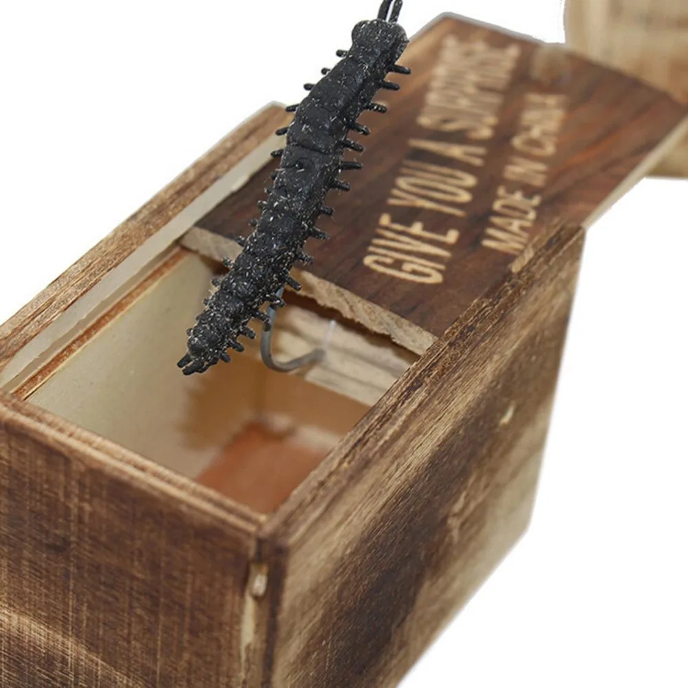 Прочный розыгрыш игрушка реалистичные животные скрытый в деревянной коробке