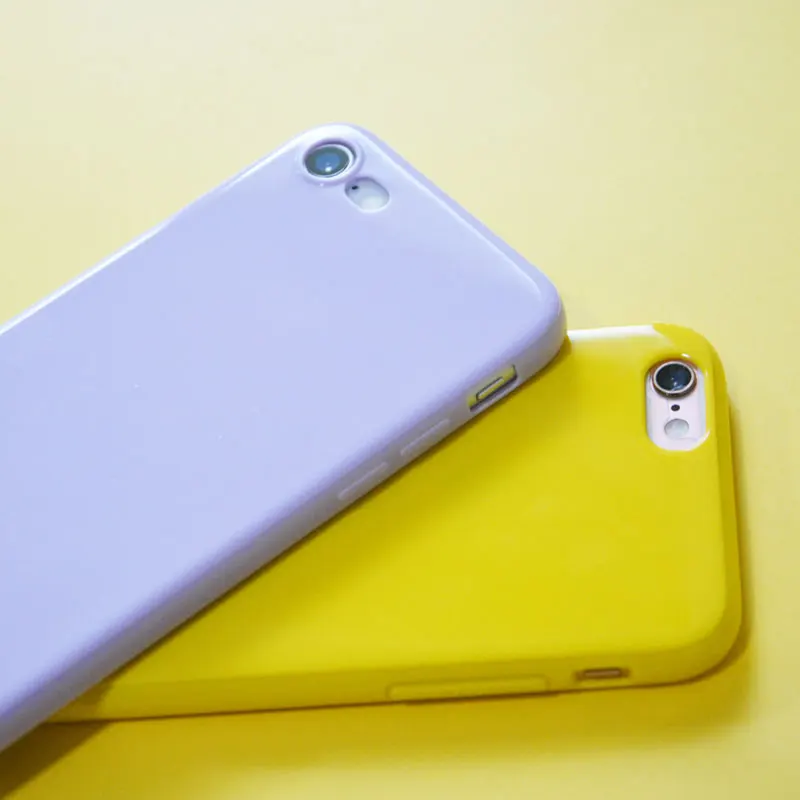 Wellzly для iPhone 6 6s 7 8 простые однотонные Цвет Ультратонкий Мягкий полиуретановый