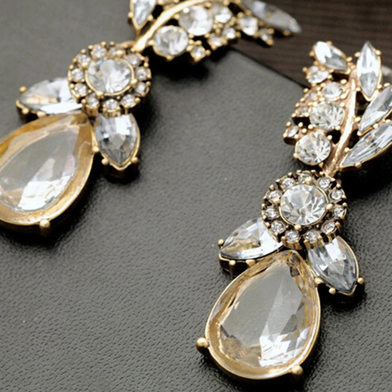 2016 Горячей Моды Высокое Качество Ювелирных Изделий Прозрачный Винтаж Перо