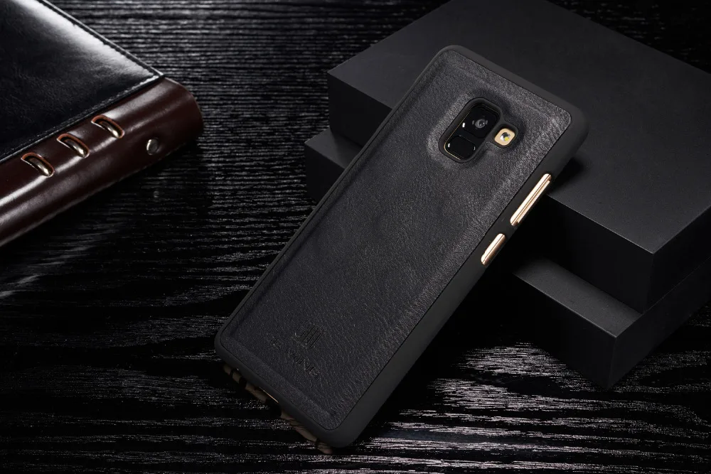 Роскошный брендовый чехол из натуральной кожи для samsung Galaxy A8 чехол для samsung A8 Plus чехол Магнитный кошелек сумка для телефона