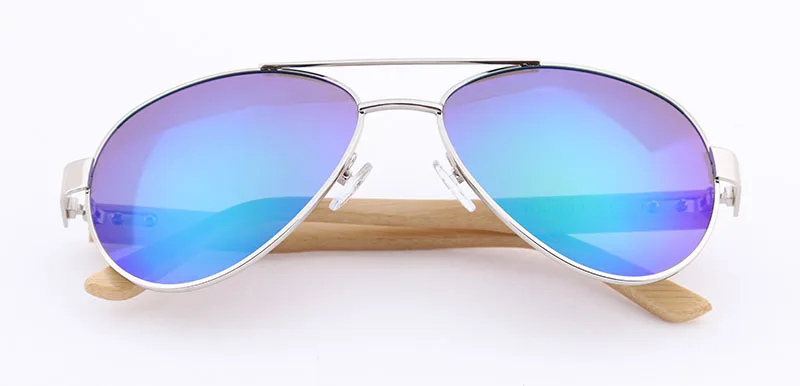 Green Lens Солнцезащитные очки aviador женские брендовые бамбуковые солнцезащитные очки градиентные коричневые UV400 очки Разноцветные золотые оправы очки GB1001 - Цвет линз: Green Lens