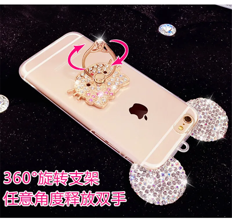 Для samsung Примечание 3 4 5 8 S6 край S8 S9 плюс милые Мышь уши Diamond head чехол для телефона