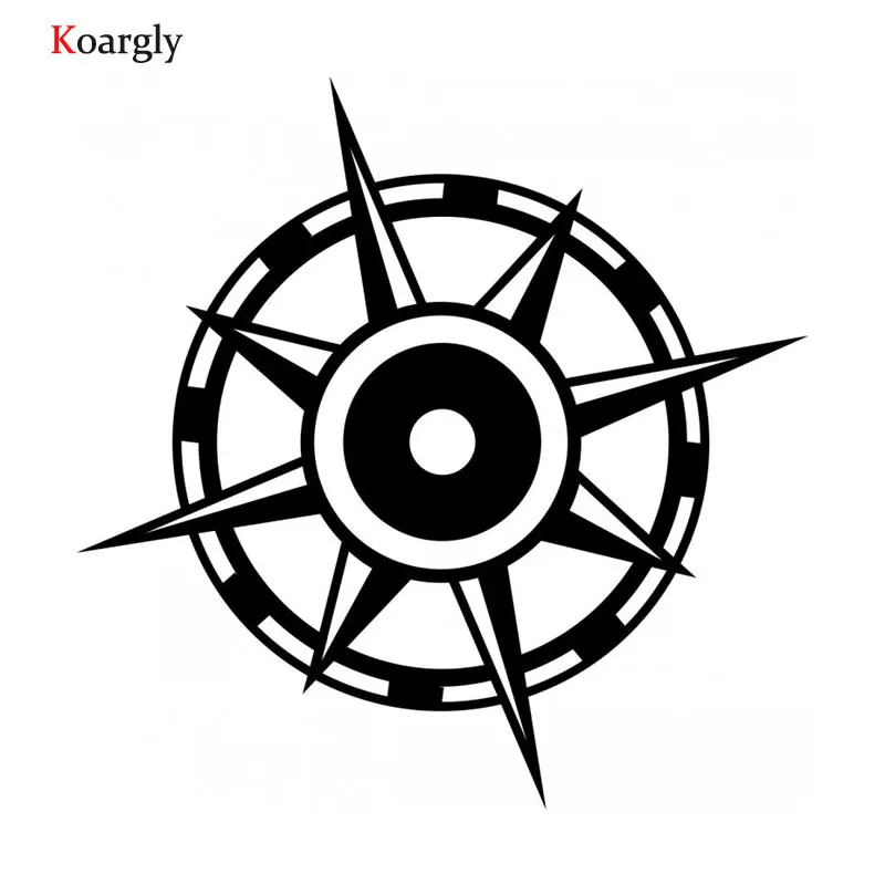 Koargly 10*10 см Роза ветров стекол автомобиля стикер Прохладный Светоотражающая