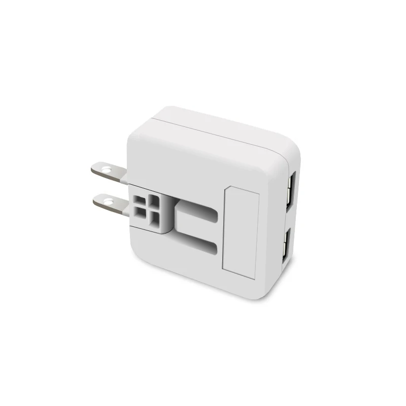 PSE charger Light side 110V DC 5V 2.4A power adapter Dual usb wall external Smart IC home travel mobile phone for Pad android |