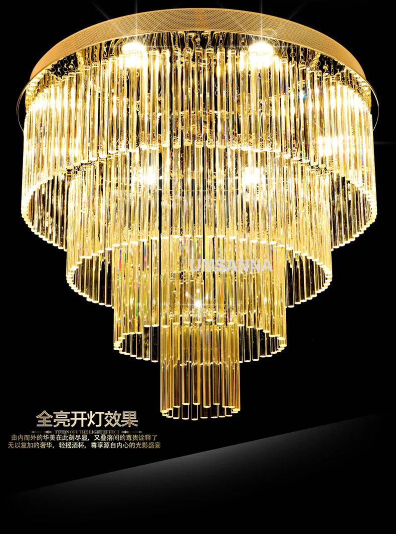 Современные светодиодные люстры с несколькими кругами K9 хрустальная люстра