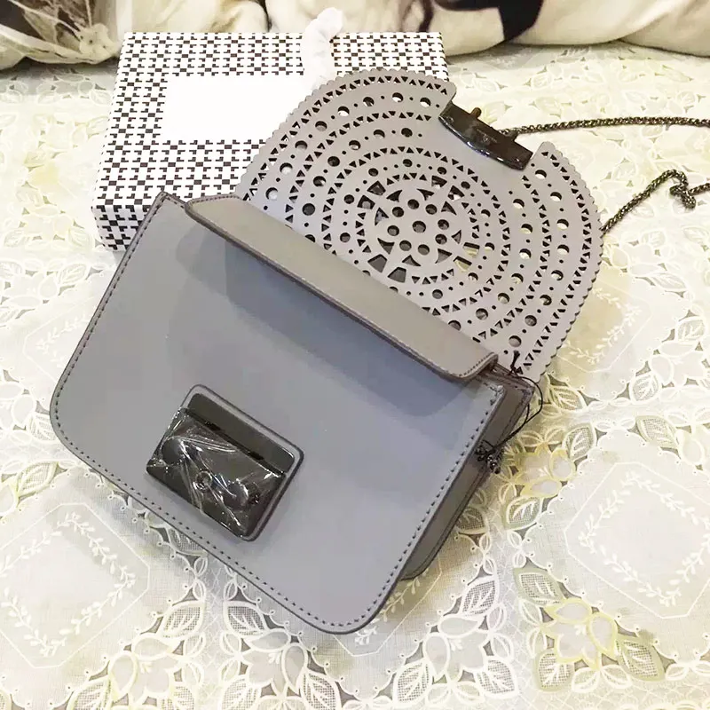 Женские дизайнерские сумки-тоуты из натуральной кожи роскошные ажурные дамские