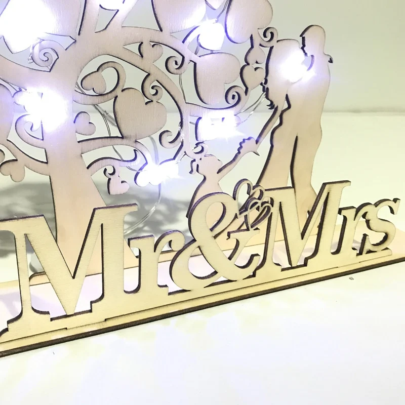 LED Wedding Sign Chocolate Tree Drawer Cabinet Display Stand Wooden DIY Jewelry Party Decoration Ornament Gift | Дом и сад