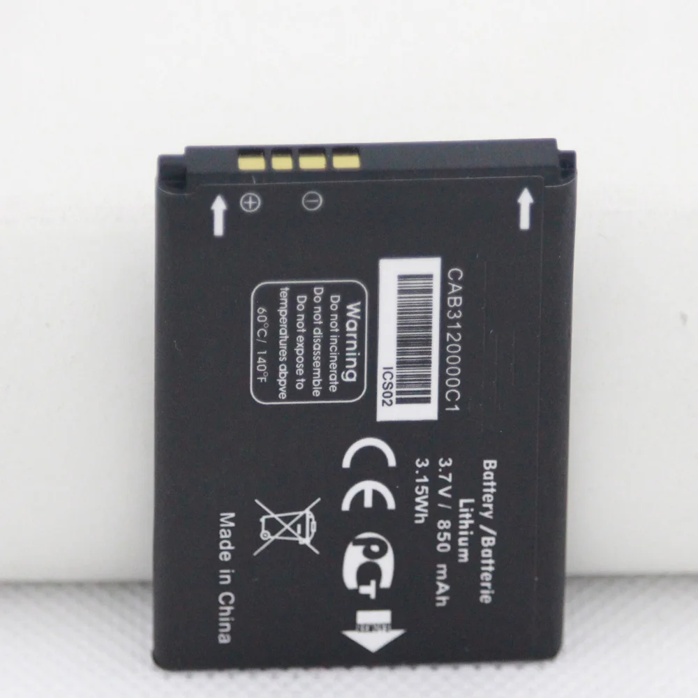 

ISUNOO 5 шт./лот 3,7 V 850mah литиевая запасная батарея для Alcatel CAB3120000C1 Внутренние аккумуляторы для телефонов
