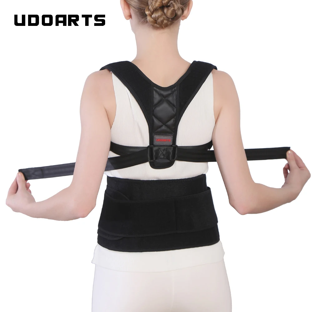 Udoarts Adjustable Back Support Brace With Posture Corrector |
