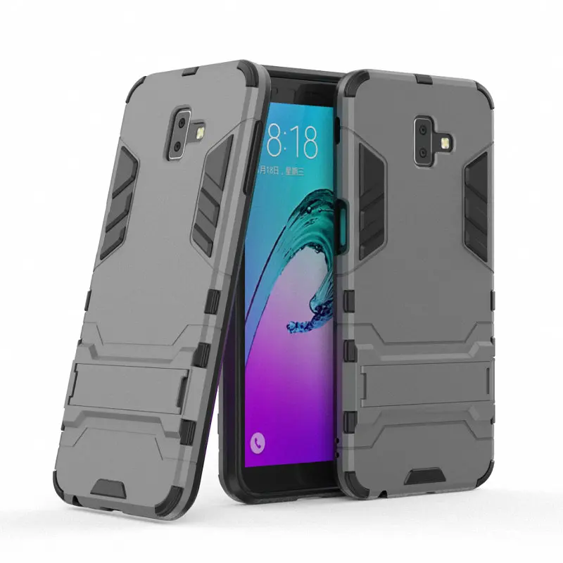 Для Samsung Galaxy J6 Plus + SM-J610F ударопрочный Прочный ПК ТПУ чехол для телефона 2018 J600F
