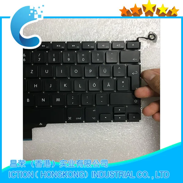 Совершенно новая клавиатура A1278 шведский язык 2009 2010 2011 2012 года для Macbook Pro 13 дюймов
