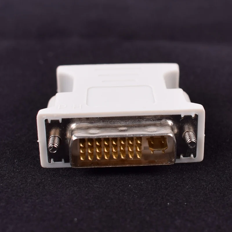 Белый с DVI на VGA конвертер 24 + 5 мужчина к переходник внутренней резьбой для HDTV ЖК