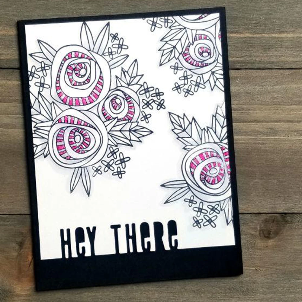 Благодарим Вас квадратная рамка ежегодное кольцо режущие штампы трафареты