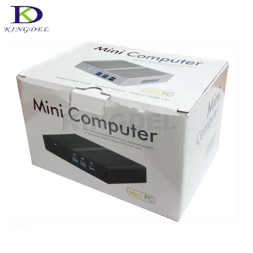 2017 Самый дешевый безвентиляторный HTPC Mirco компьютер Core i3 4005U Dual Intel HD 4400 Graphics HDMI VGA TV