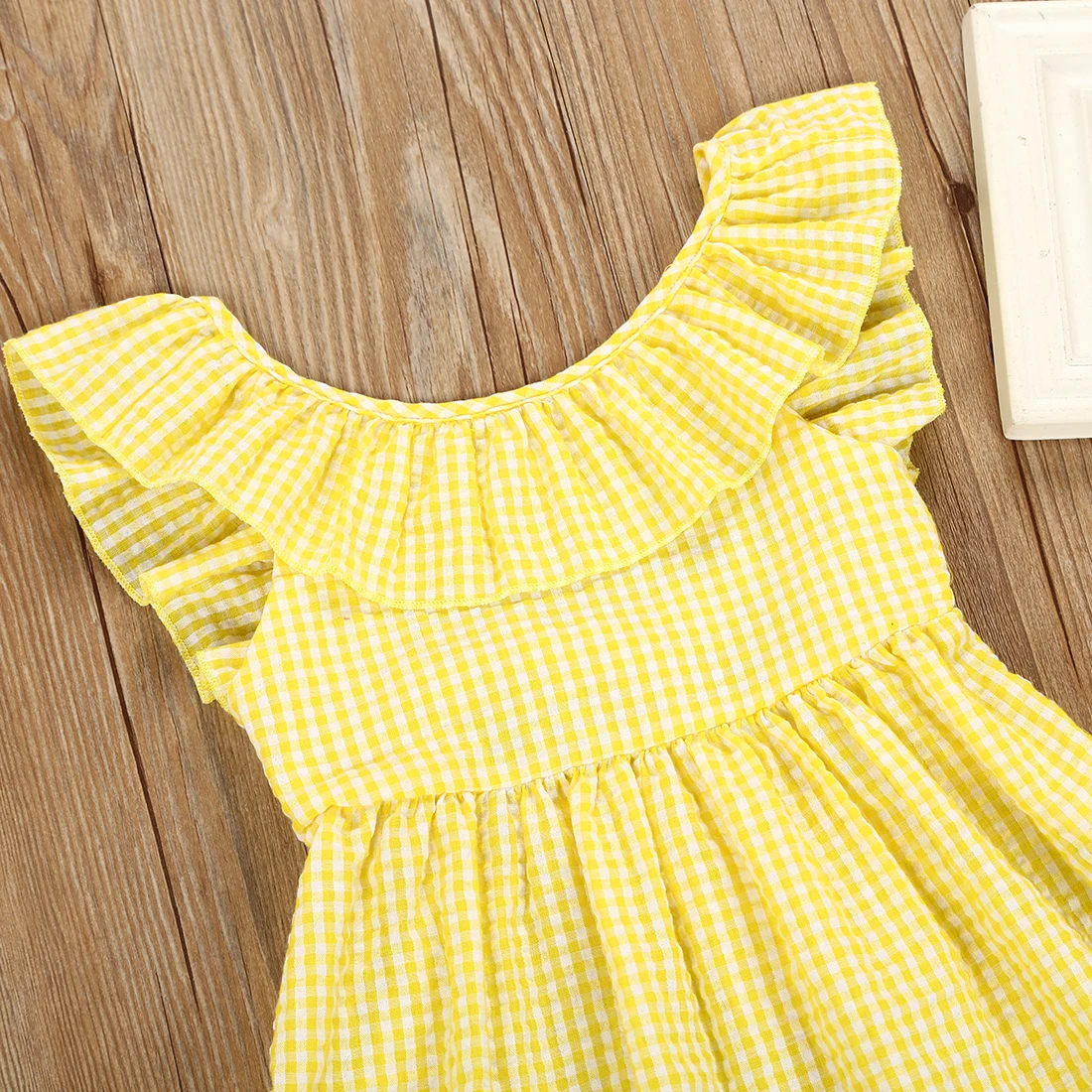 Fretty Girls Dress Kids Girl Summer Casual Clothes Dresses Plaid Backless Sleeveless Princess Party 2-6T | Детская одежда и обувь